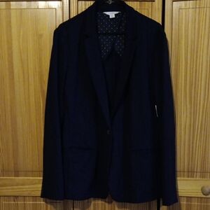 Old Navy Blue Tailored Blazer with Textured Fabric